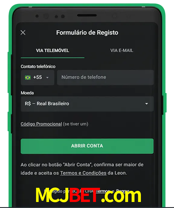 Cadastre-se em LeonBet seguindo passos simples.